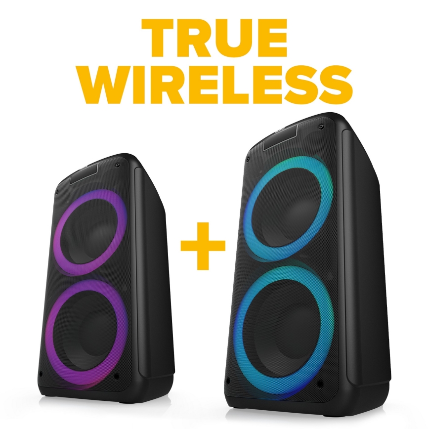 Niceboy PARTY Boss 2 - Coluna LED sem fios com microfone e power bank 200W/4500 mAh + comando