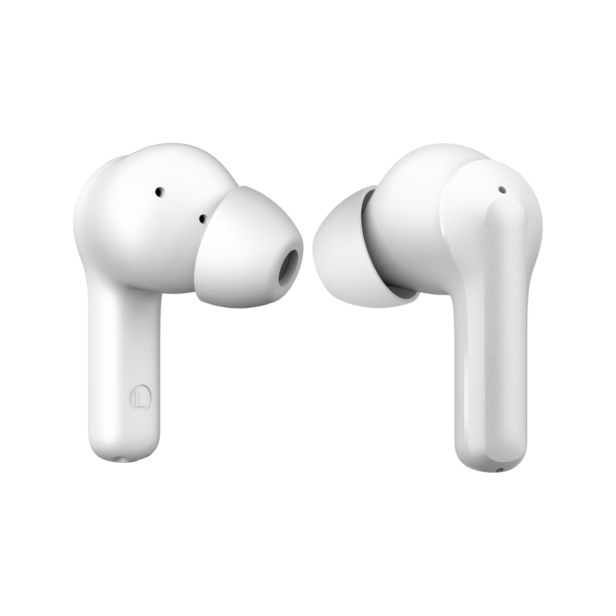 Niceboy Pins 4 - Auriculares sem fios com ANC 400 mAh + 2x 50 mAh IPX4 branco