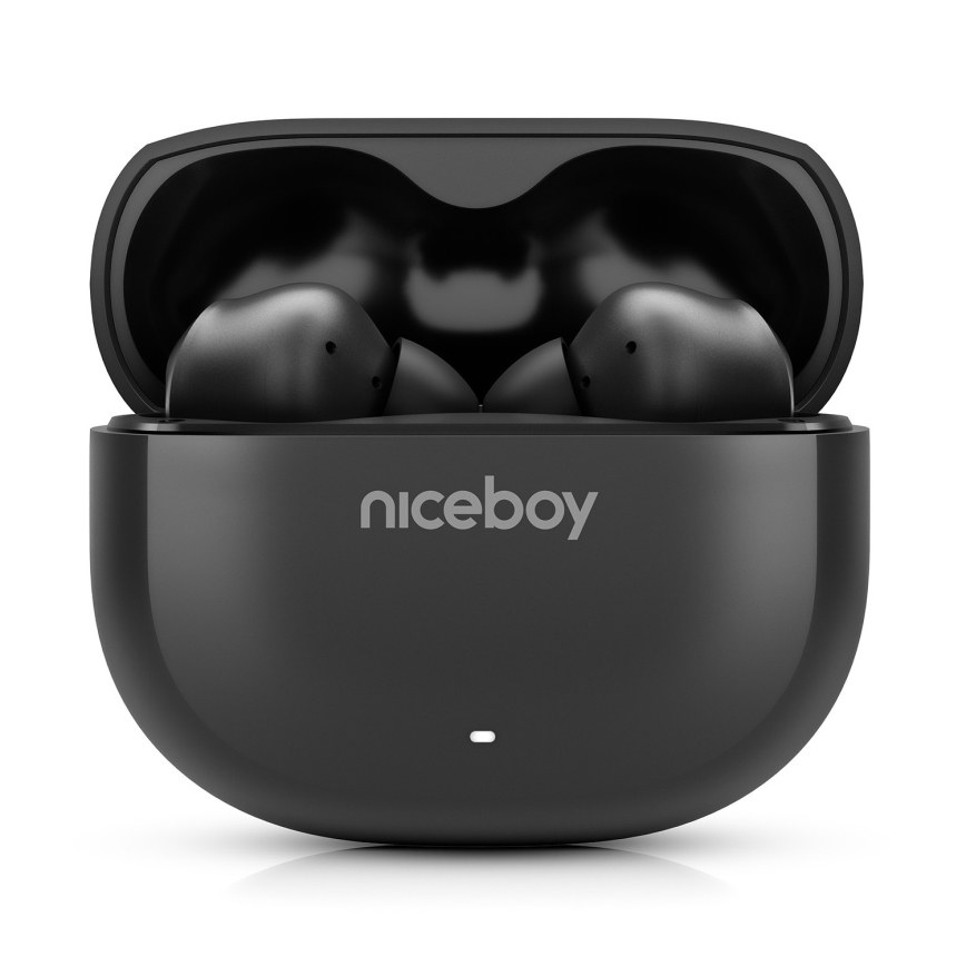 Niceboy Pins 4 - Auriculares sem fios com ANC 400 mAh + 2x 50 mAh IPX4 preto