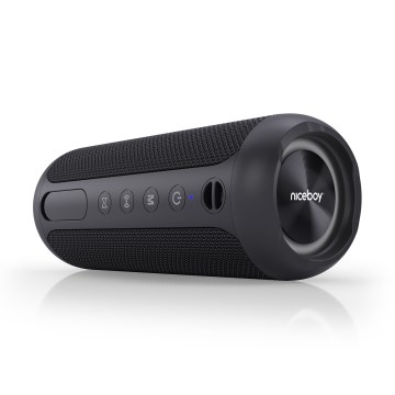 Niceboy Polaris - Coluna LED sem fios com microfone 30W/4000 mAh IPX7 preto