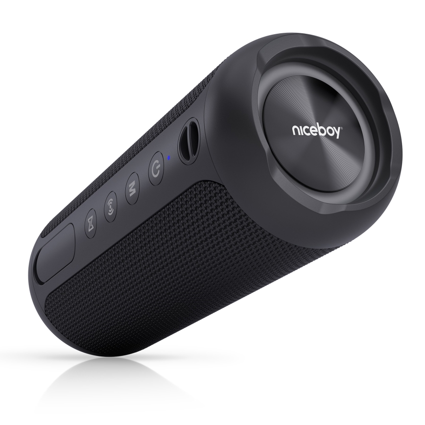 Niceboy Polaris - Coluna LED sem fios com microfone 30W/4000 mAh IPX7 preto