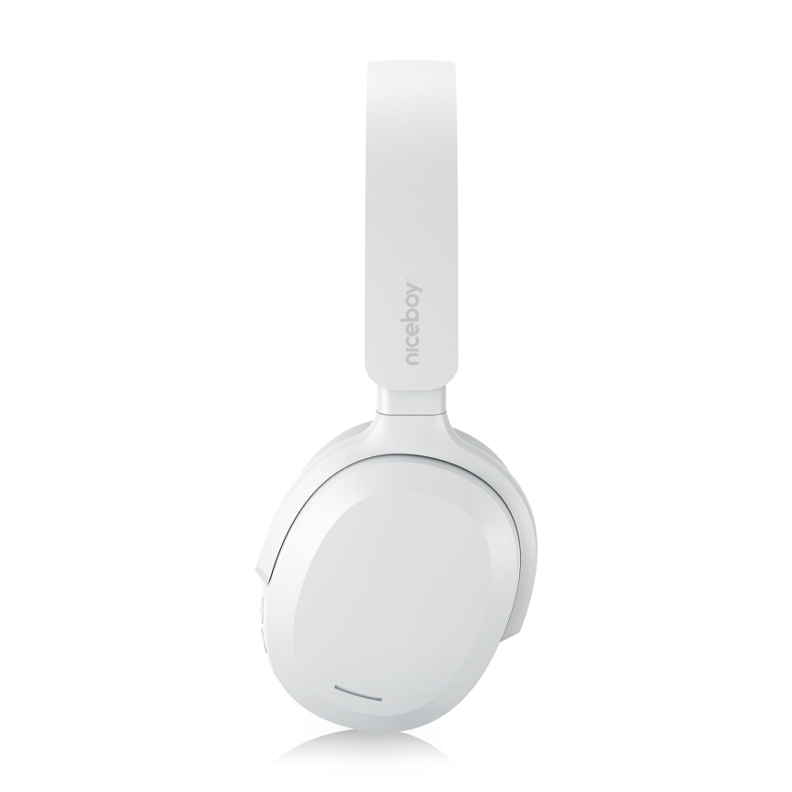 Niceboy Sora - Auscultadores sem fios com microfone 250 mAh IPX4 branco