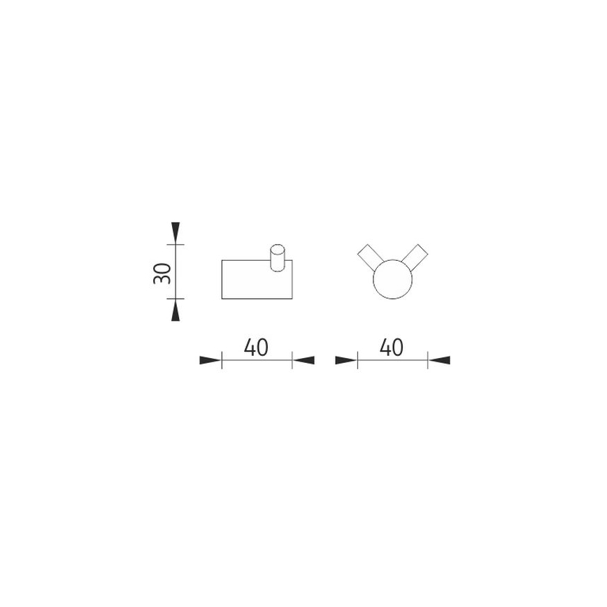 NIMCO BR 11053-26 - Gancho de parede BORMO cromado brilhante