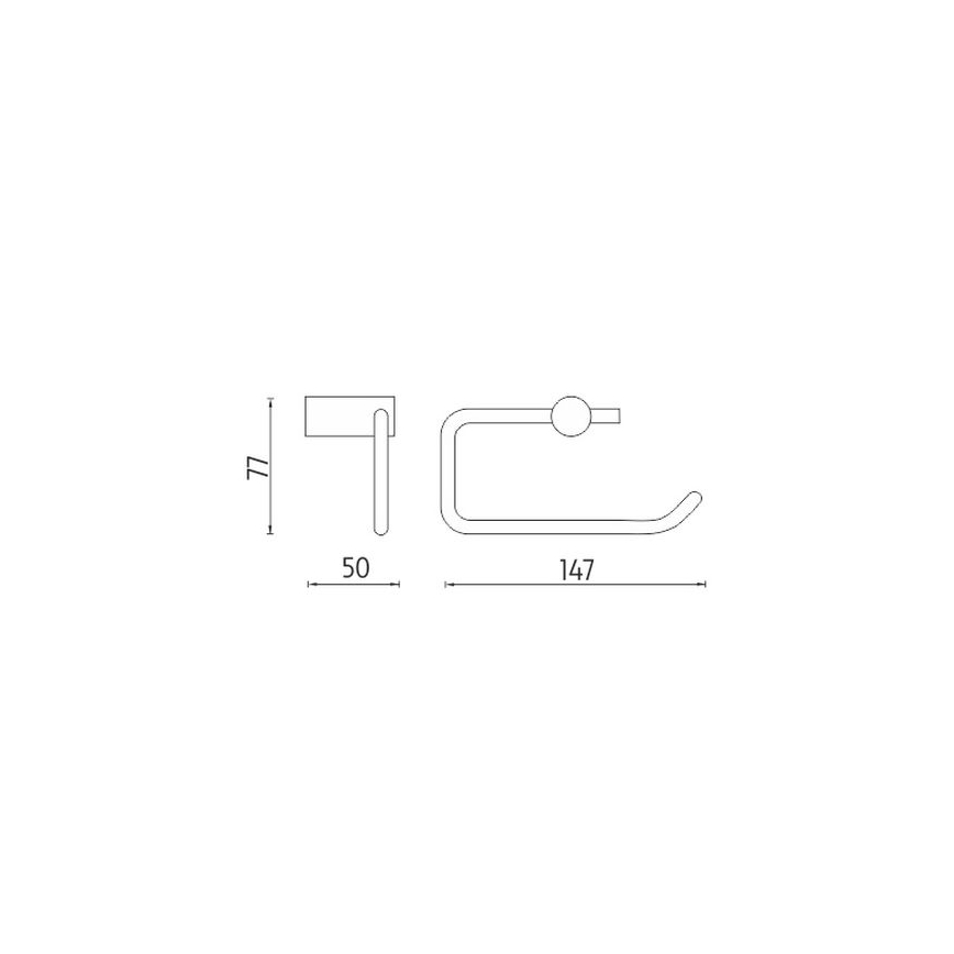 NIMCO BR 11055-26 - Suporte de papel higiénico BORMO cromado brilhante