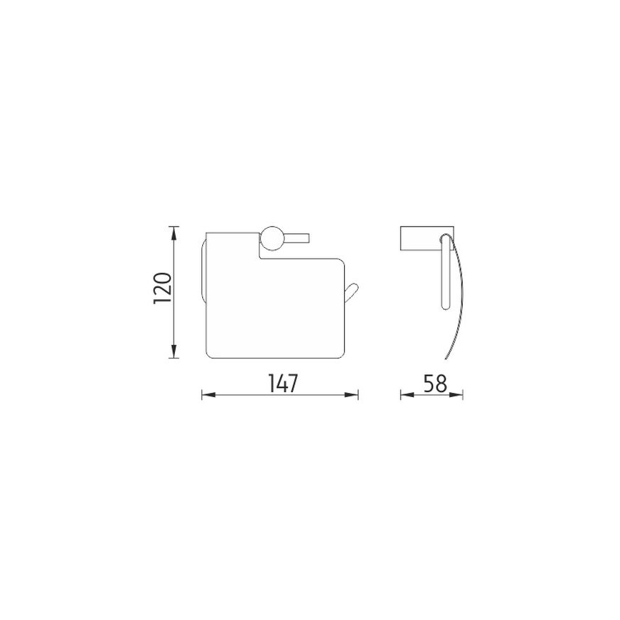NIMCO BR 11055B-26 - Suporte de papel higiénico BORMO cromado brilhante