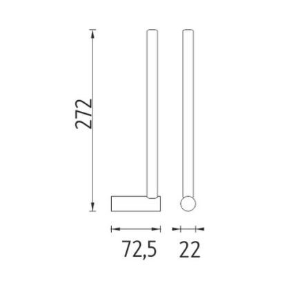 NIMCO BR 11055S-26 - Suporte de papel higiénico BORMO cromado brilhante