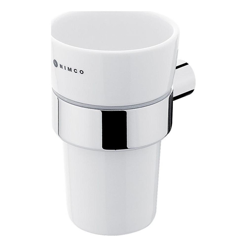NIMCO BR 11058KU-26 - Suporte de parede para escova de dentes BORMO branco/cromado brilhante