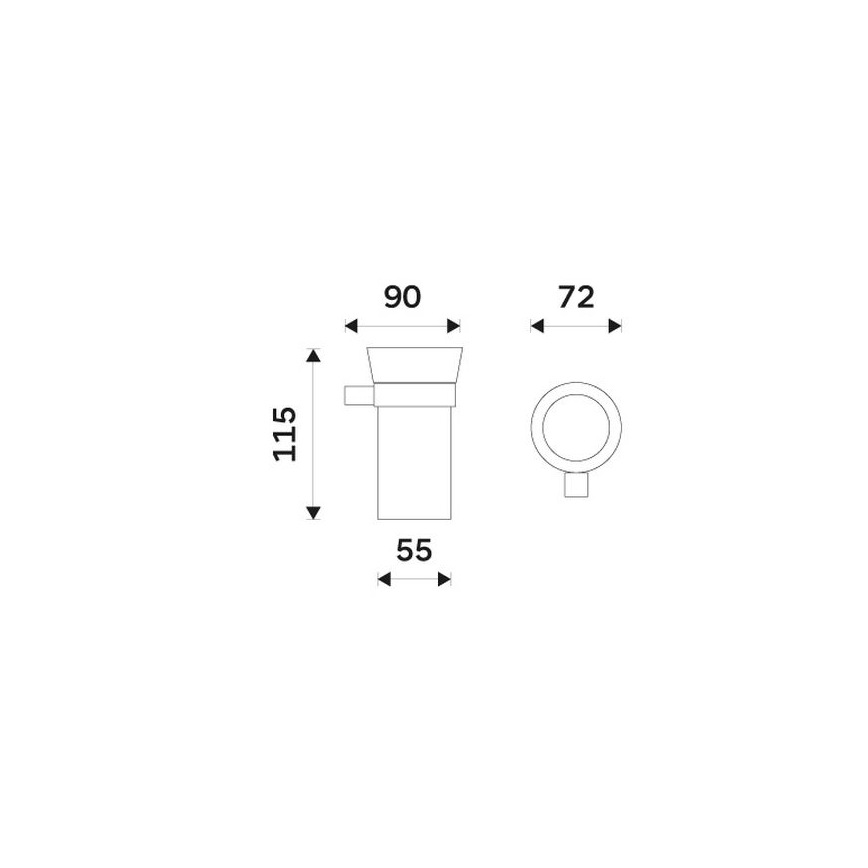 NIMCO BR 11058KU-26 - Suporte de parede para escova de dentes BORMO branco/cromado brilhante