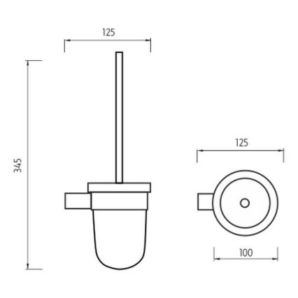 NIMCO BR 11094WN-26 - Piaçaba de parede BORMO mate copo/cromado brilhante