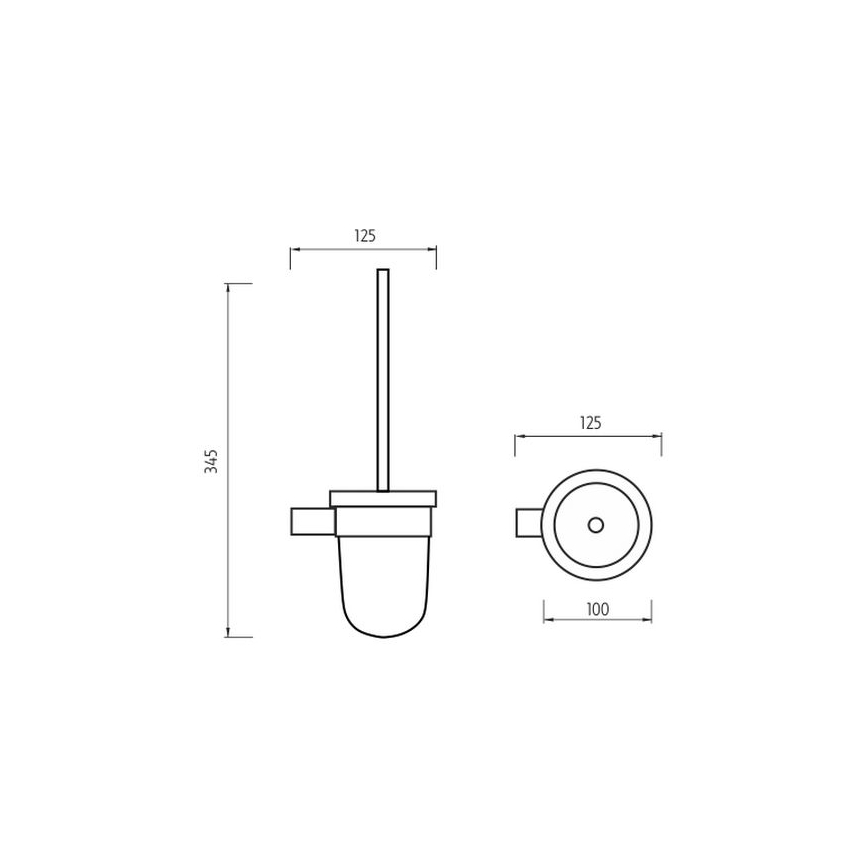 NIMCO BR 11094WN-26 - Piaçaba de parede BORMO mate copo/cromado brilhante