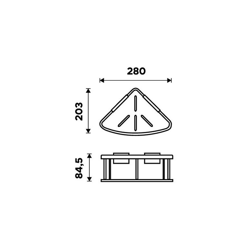 NIMCO Ki 14008-B-26 - Prateleira de parede para duche KIBO cromado brilhante