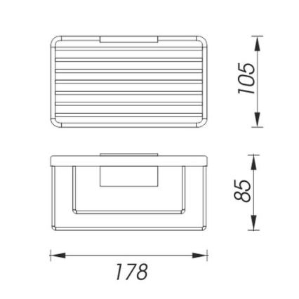 NIMCO Ki 14015-26 - Prateleira de parede para duche KIBO cromado brilhante