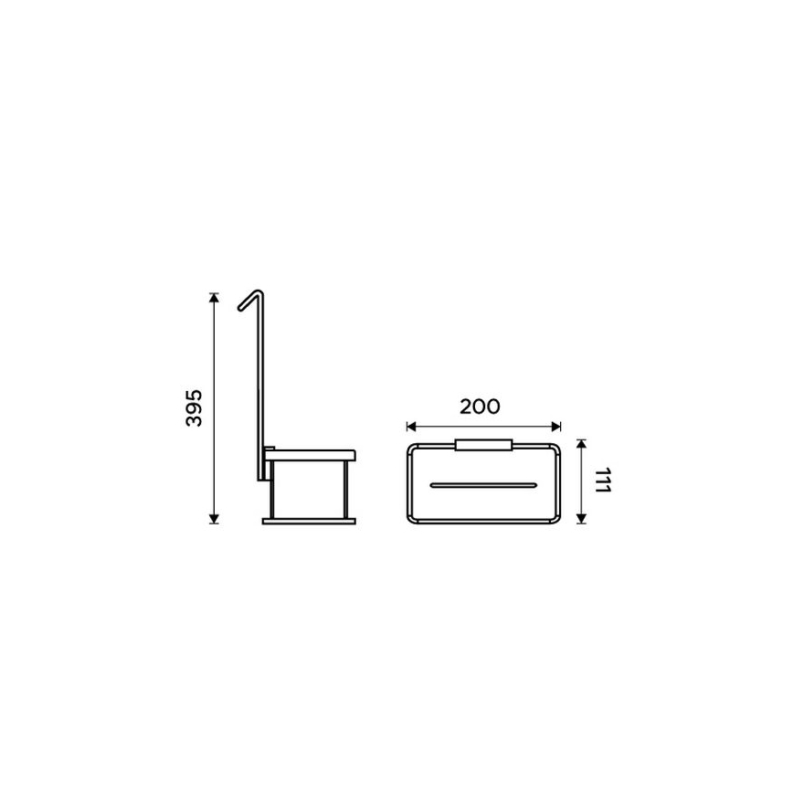 NIMCO Ki 14015H-B-26 - Prateleira de parede para duche KIBO cromado brilhante
