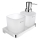NIMCO MA 2905831C-26 - Distribuidor de sabão para parede e suporte para escova de dentes MAYA 320 mm mate copo/cromado brilhante