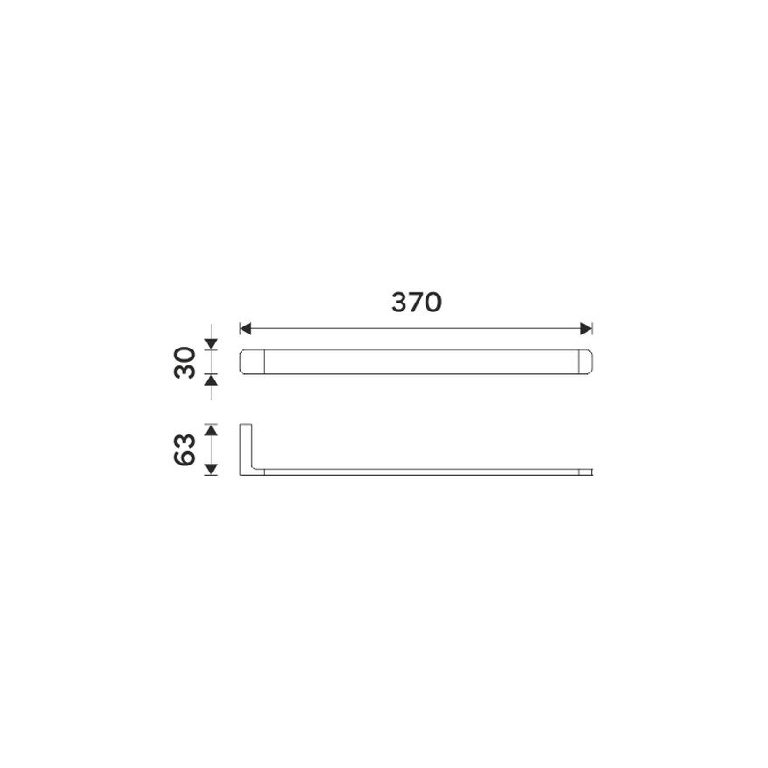 NIMCO MA 29097-26 - Suporte de parede para toalha MAYA 37 cm cromado brilhante