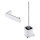 NIMCO MA conjunto-94KN-26 - Piaçaba de parede e suporte para papel higiénico MAYA cromado brilhante