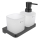 NIMCO MAC 2905831C-T-90 - Distribuidor de sabão para parede e suporte para escova de dentes MAYA 320 mm mate copo/mate preto