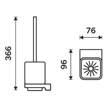 NIMCO MAC 29094KN-90 - Piaçaba de parede MAYA branco/mate preto