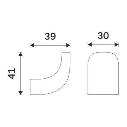 NIMCO NK 30054-26 - Gancho de parede NIKAU cromado brilhante
