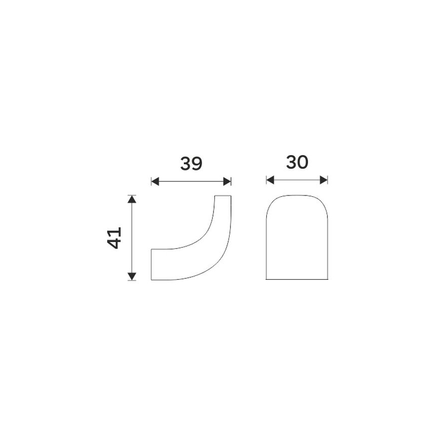NIMCO NK 30054-26 - Gancho de parede NIKAU cromado brilhante