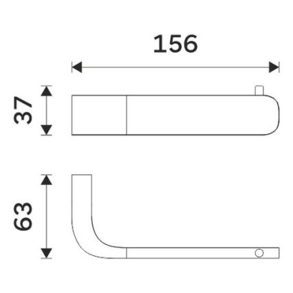 NIMCO NK 30055-26 - Suporte de papel higiénico NIKAU cromado brilhante