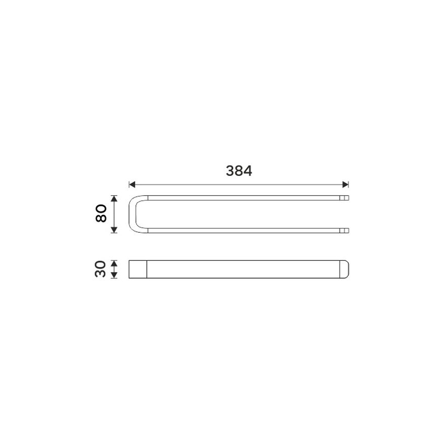 NIMCO NK 30098-26 - Suporte de parede para toalha NIKAU 39 cm cromado brilhante