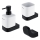 NIMCO NKC conjunto-31K-T-90 - Distribuidor de sabonete de parede, suporte para escovas de dentes e gancho de parede NIKAU 320 mm branco/mate preto
