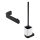 NIMCO NKC conjunto-94KN-90 - Piaçaba de parede e suporte para papel higiénico NIKAU branco/mate preto
