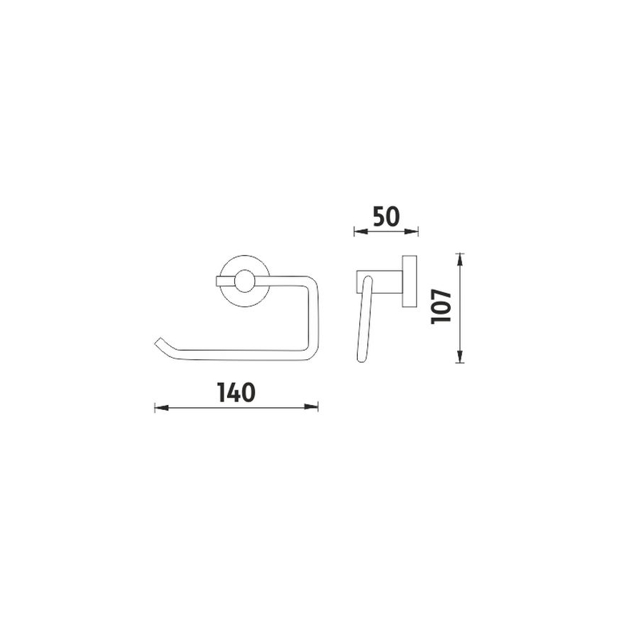 NIMCO UN 13055-26 - Suporte de papel higiénico UNIX cromado brilhante