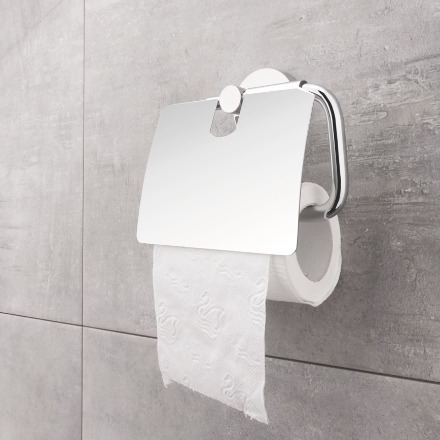 NIMCO UN 13055B-26 - Suporte de papel higiénico UNIX cromado brilhante