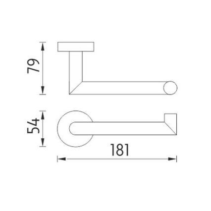 NIMCO UN 13055M-26 - Suporte de papel higiénico UNIX cromado brilhante