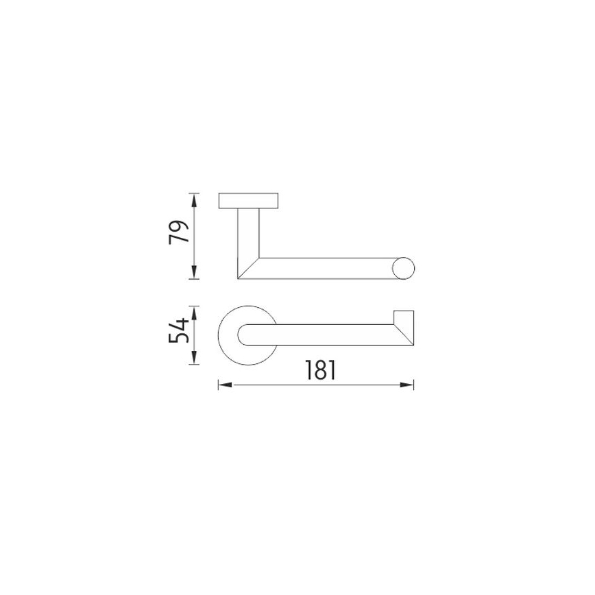 NIMCO UN 13055M-26 - Suporte de papel higiénico UNIX cromado brilhante