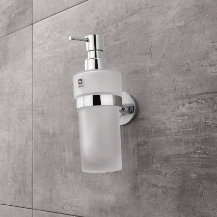 NIMCO UN conjunto-31W-26 - Distribuidor de sabonete de parede, suporte para escovas de dentes e gancho de parede UNIX 250 mm mate copo/cromado brilhante
