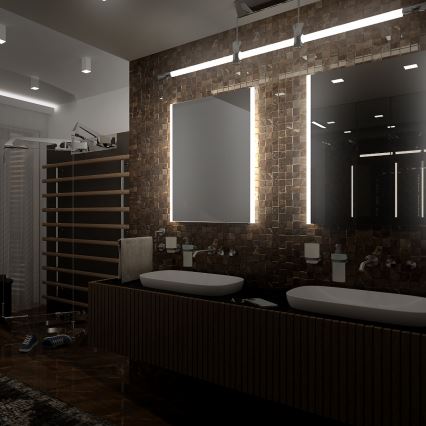 NIMCO ZP 11002 - Espelho com retroiluminação LED para casa de banho LED/24W/230V 6500K 80x60 cm IP44
