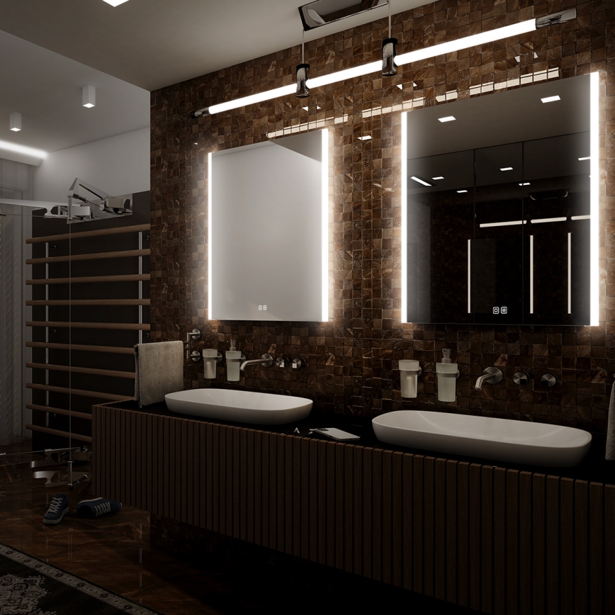 NIMCO ZP 11002VX - Espelho com retroiluminação LED para casa de banho com regulação LED/24W/230V 3000-6500K 80x60 cm IP44