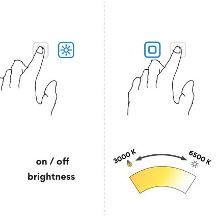 NIMCO ZP 11002VX - Espelho com retroiluminação LED para casa de banho com regulação LED/24W/230V 3000-6500K 80x60 cm IP44