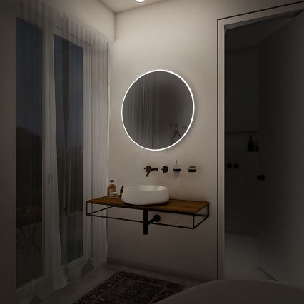NIMCO ZP 26000R - Espelho com retroiluminação LED para casa de banho LED/26W/230V 6500K diâmetro 60 cm IP44