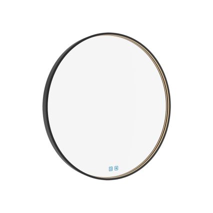 NIMCO ZPC 31000RVX-90 - Espelho com retroiluminação LED para casa de banho com regulação LED/20W/230V 3000-6500K diâmetro 60 cm mate preto IP44