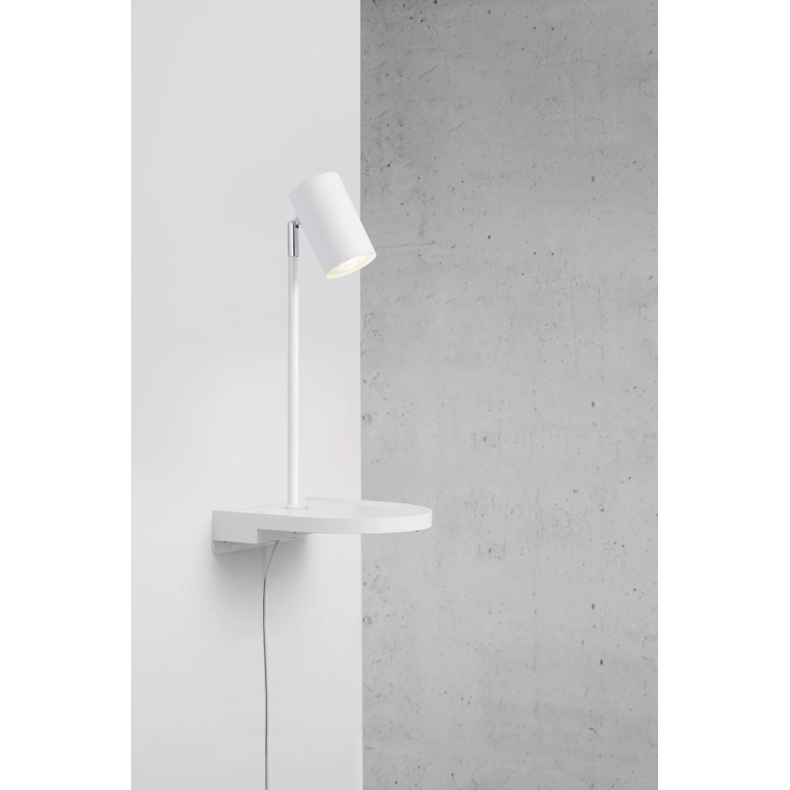 Nordlux - Aplique de parede com prateleira CODY 1xGU10/15W/230V branco