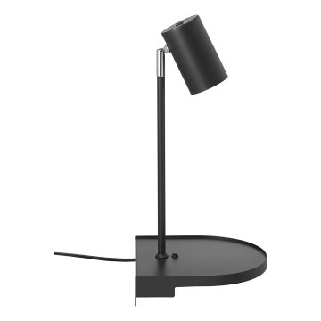 Nordlux - Aplique de parede com prateleira CODY 1xGU10/15W/230V preto