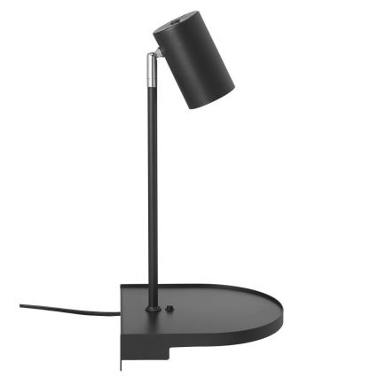 Nordlux - Aplique de parede com prateleira CODY 1xGU10/15W/230V preto