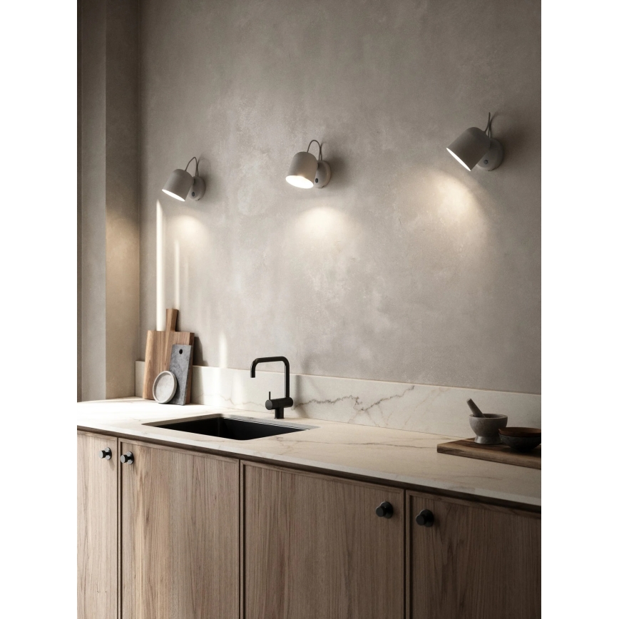 Nordlux - Aplique de parede com USB ANGLE 1xGU10/25W/230V cinzento