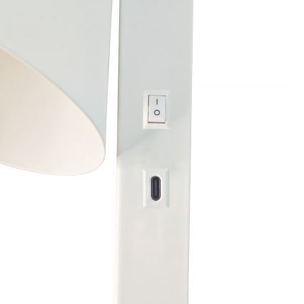 Nordlux - Aplique de parede com USB WILMER 1xE14/40W/230V branco