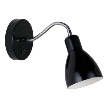 Nordlux - Aplique de parede CYCLONE 1xE14/15W/230V preto