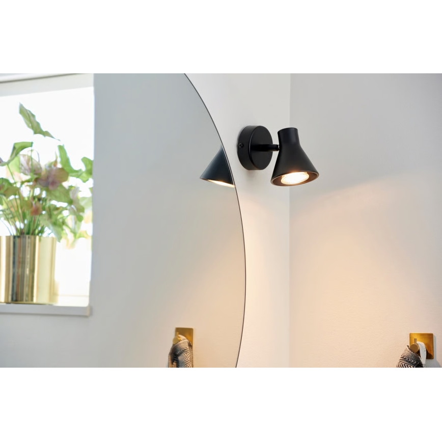 Nordlux - Aplique de parede EIK 1xGU10/35W/230V preto