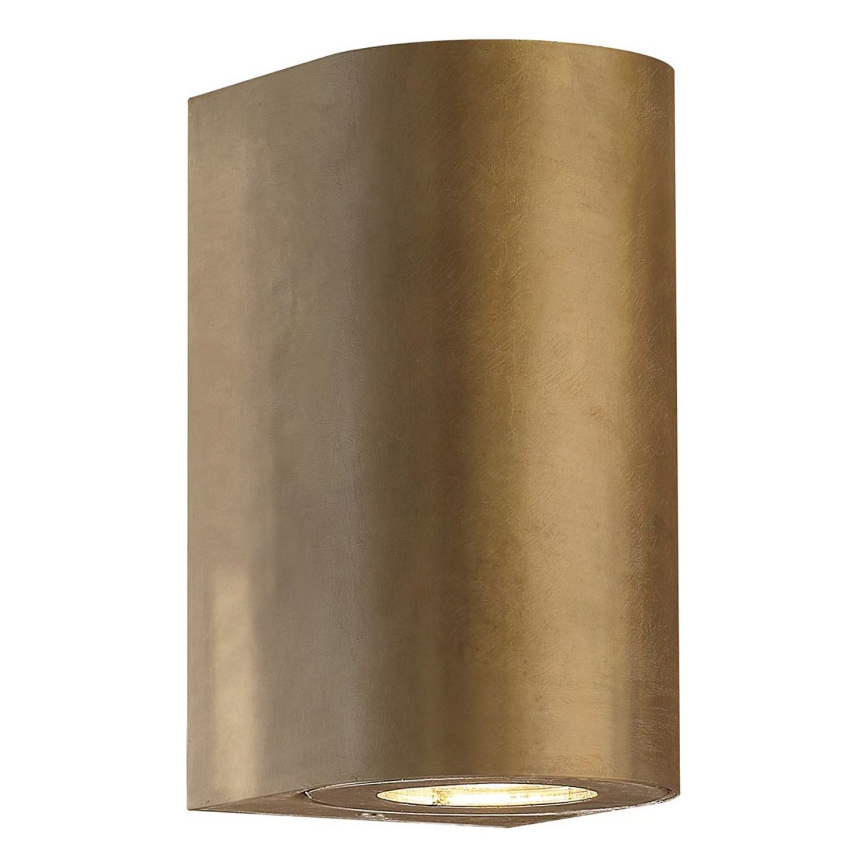 Nordlux - Aplique de parede exterior CANTO 2xGU10/28W/230V IP44 em latão