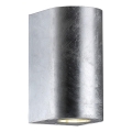 Nordlux - Aplique de parede exterior CANTO 2xGU10/28W/230V IP44 prateado