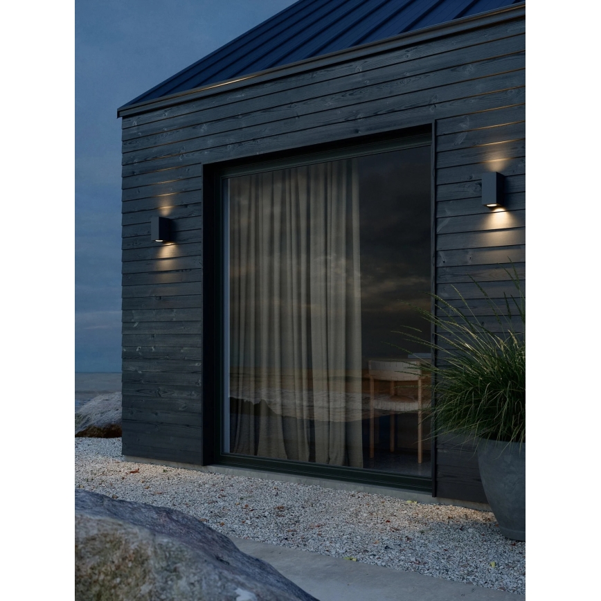 Nordlux - Aplique de parede exterior CANTO 2xGU10/28W/230V IP44 preto