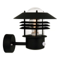 Nordlux - Aplique de parede exterior com sensor VEJERS 1xE27/60W/230V IP54 preto