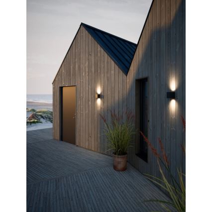 Nordlux - Aplique de parede exterior LED CANTO 2xLED/6W/230V IP44 preto